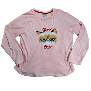 Grumpy Cat embroidered fleece longsleeve